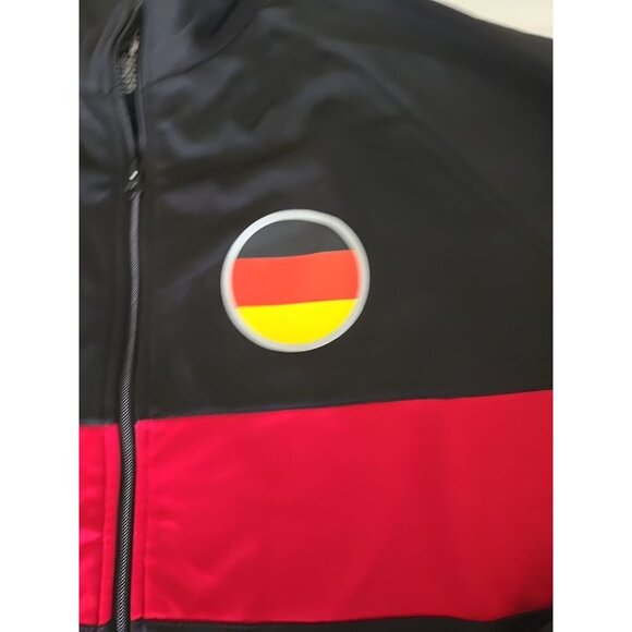 UEFA Euro 2020 Germany Track Jacket Black Red Zip Up Retro Football Style XL - Picture 6 of 9